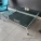 Glass Coffee Table with Metal Frame 50" x 38"
